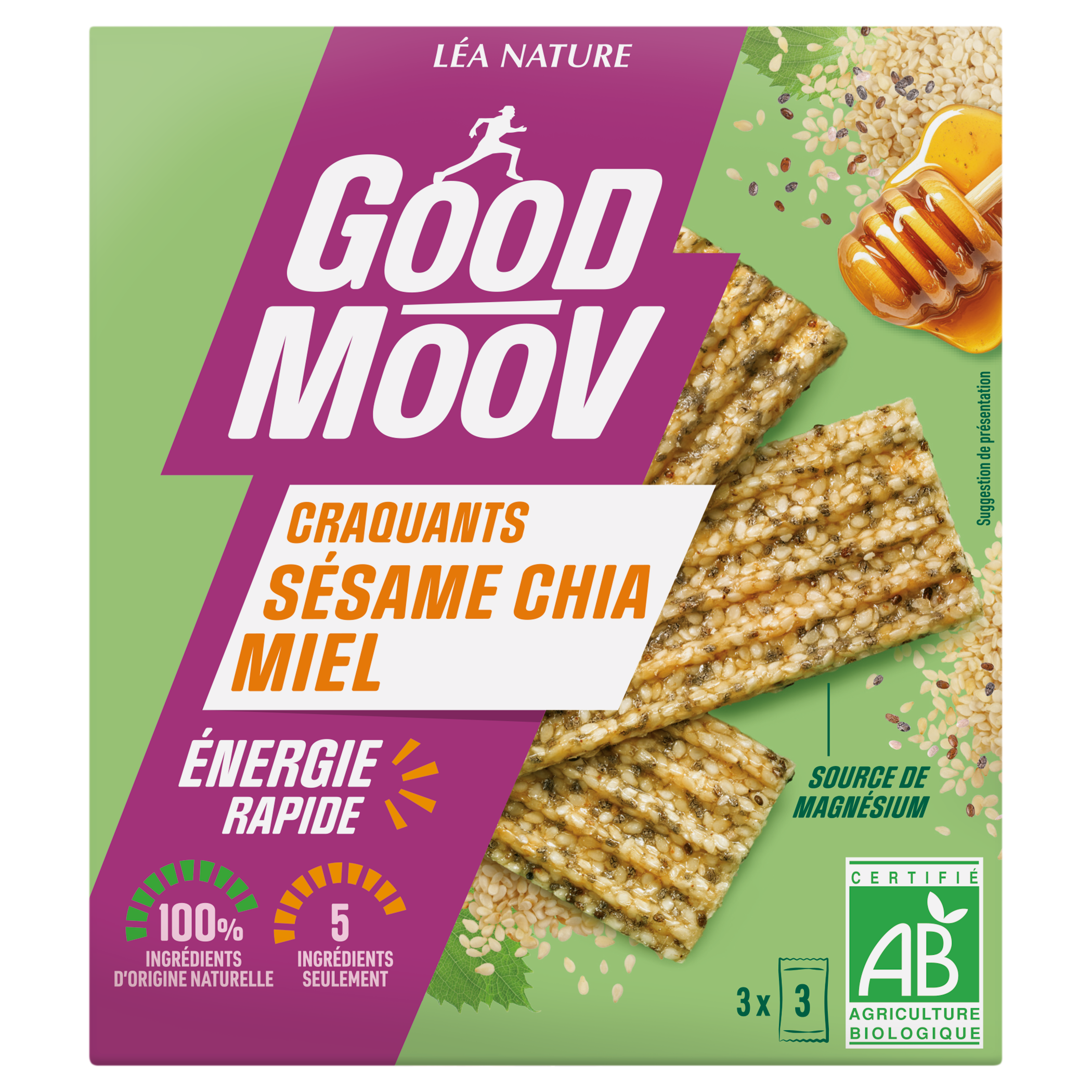 Craquants Sésame Chia Miel - GOOD MOOV