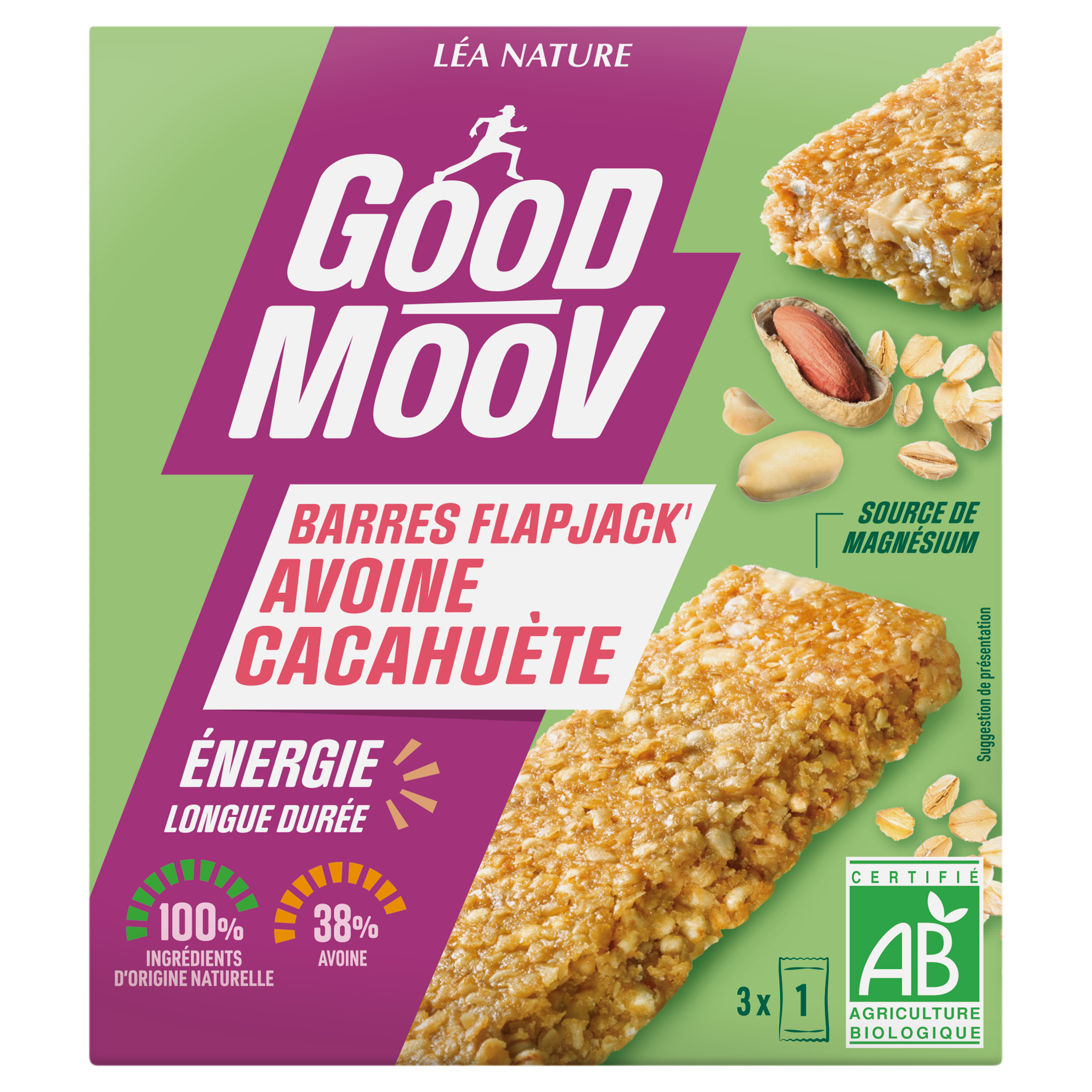 Barres Flapjack Avoine Cacahuète  - GOOD MOOV