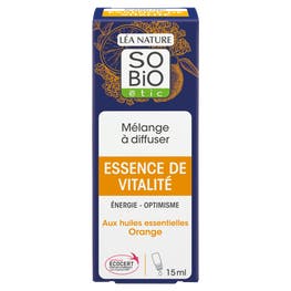 Essence de vitalité aux huiles essentielles d'orange - SO BIO ETIC