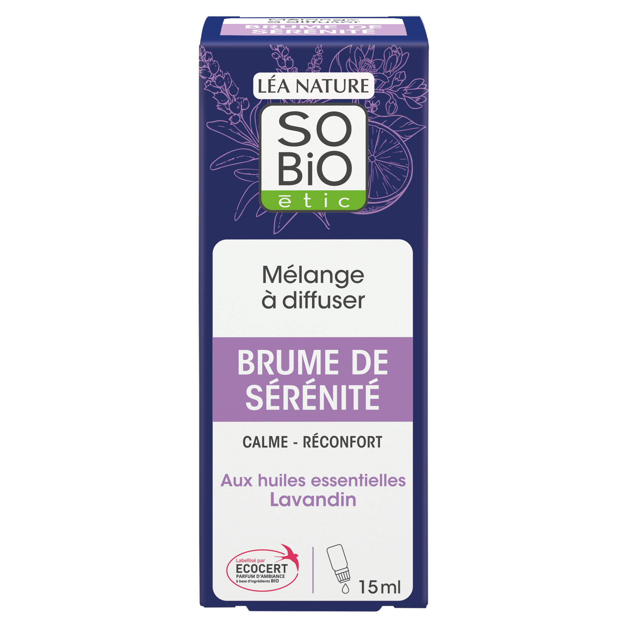 Brume de sérénité aux huile essentielles Lavandin - SO BIO ETIC