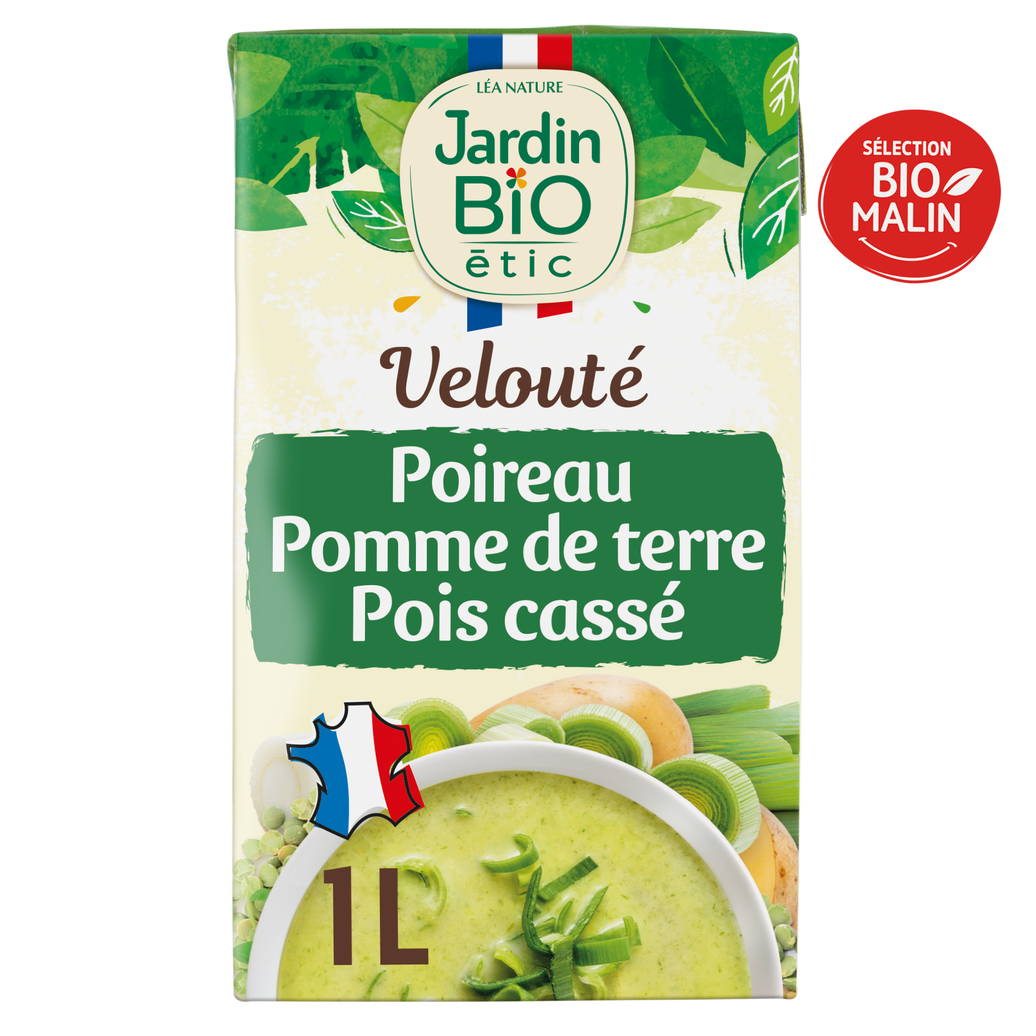 Velouté Poireau Pomme de terre Pois cassé - JARDIN BIO