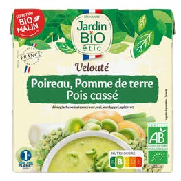 Velouté Poireau Pomme de terre Pois cassé Format individuel - JARDIN BIO