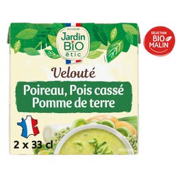 Velouté Poireau Pomme de terre Pois cassé Format individuel - JARDIN BIO