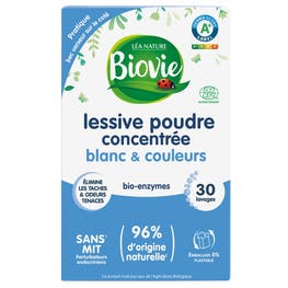 Lessive poudre concentrée blanc & couleur - BIOVIE