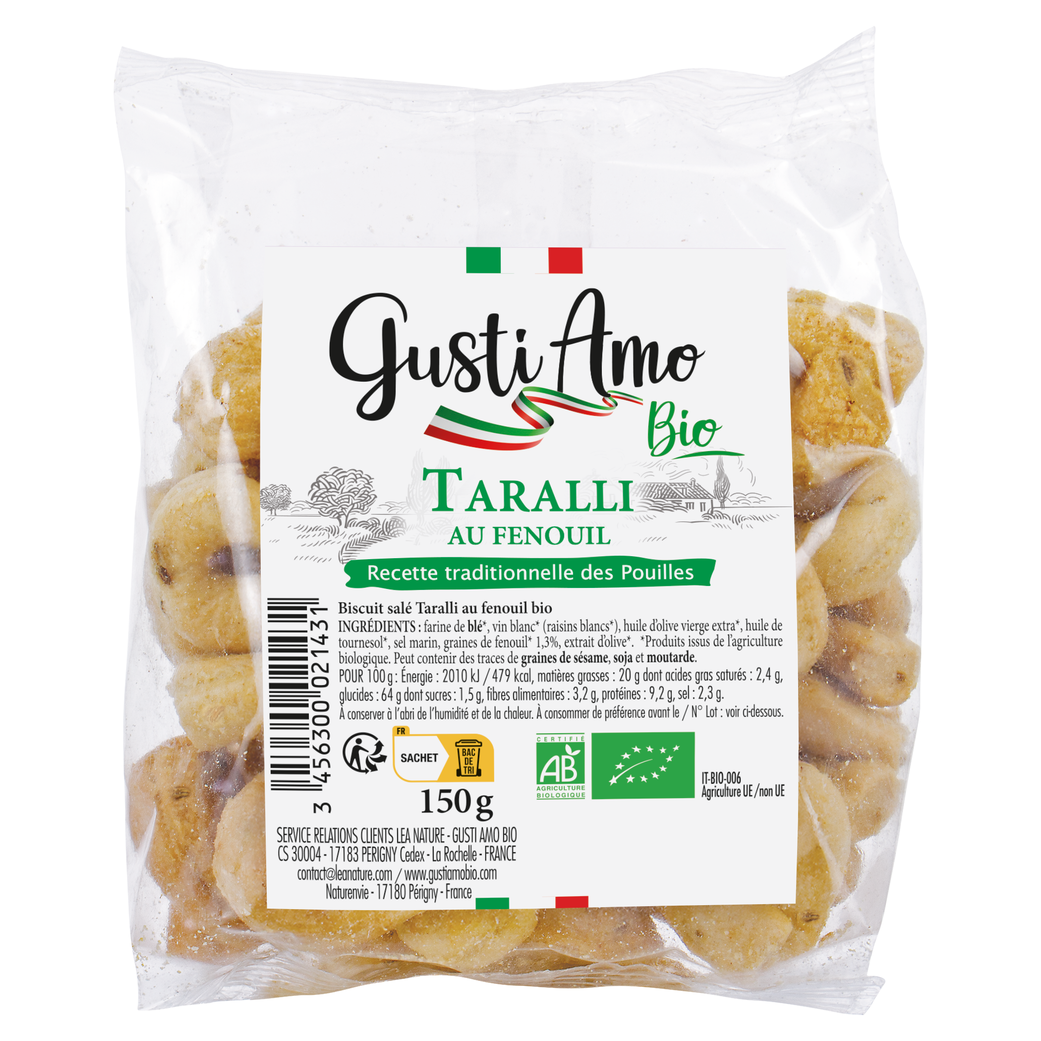 Taralli au Fenouil - GUSTI AMO BIO