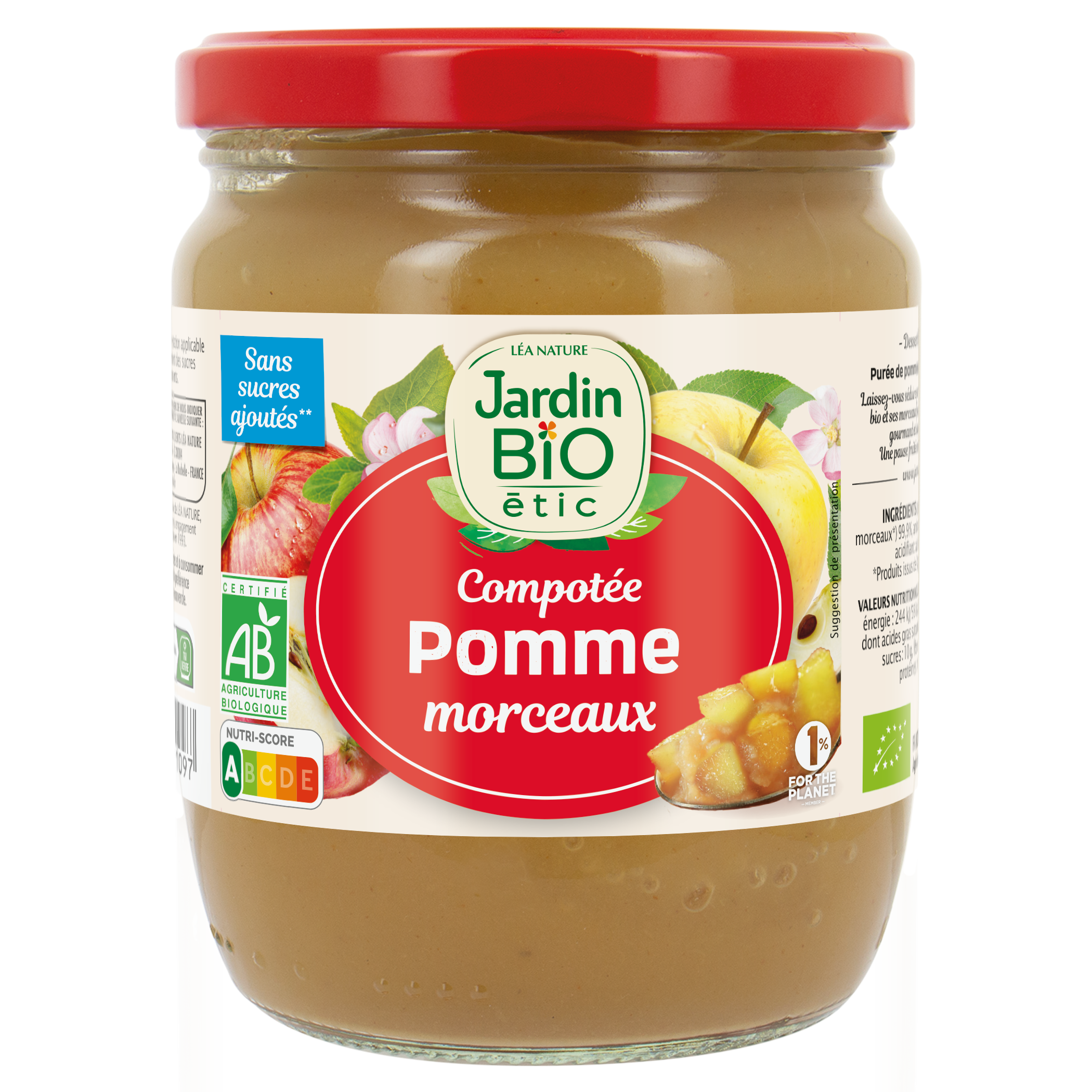 Compotée Pomme morceaux - JARDIN BIO