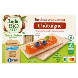Tartines craquantes châtaigne sans gluten - JARDIN BIO
