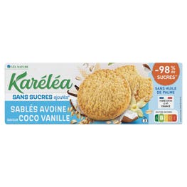 Sablés Avoine Saveur Coco Vanille - KARELEA