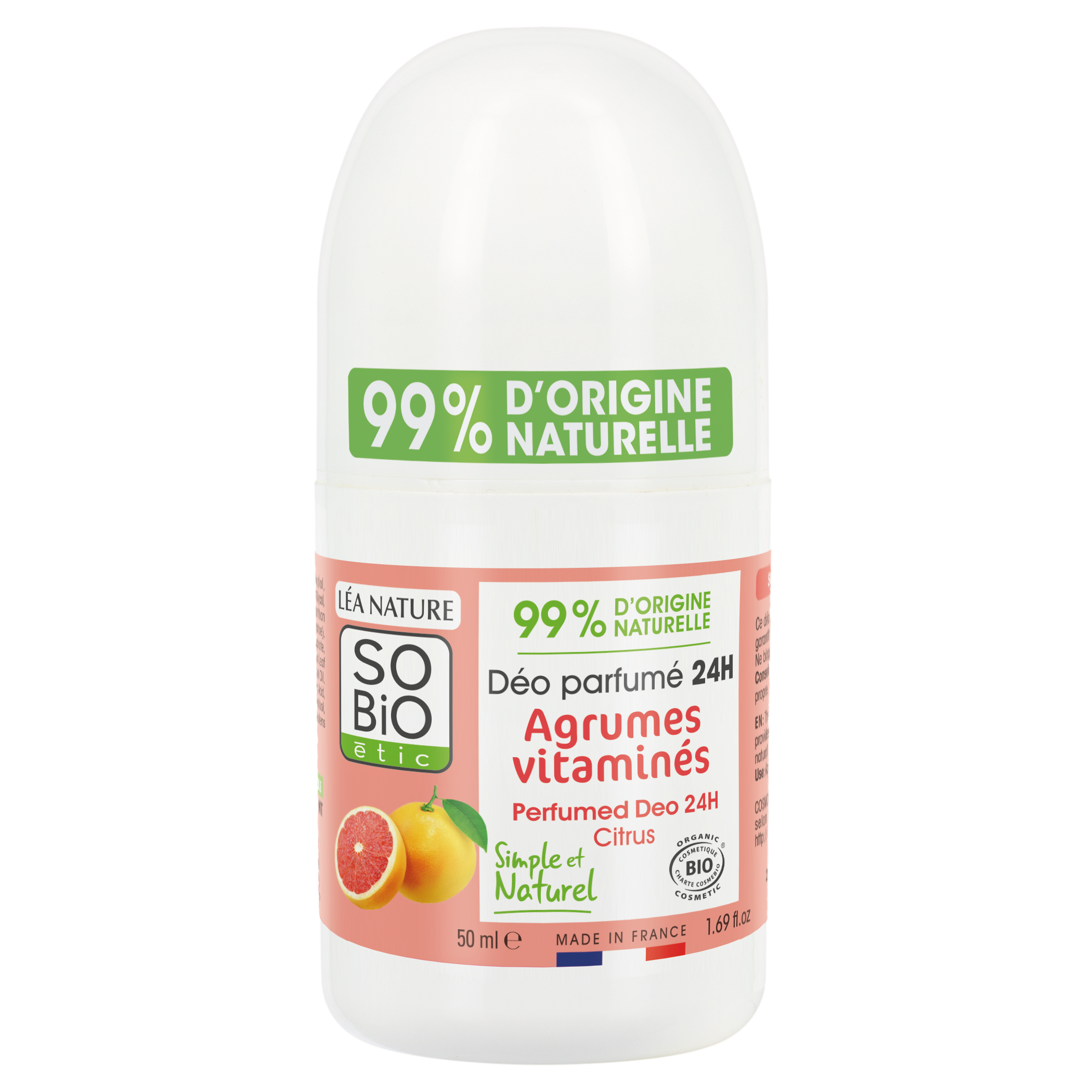Déo parfumé 24H Agrumes vitaminés - SO BIO ETIC