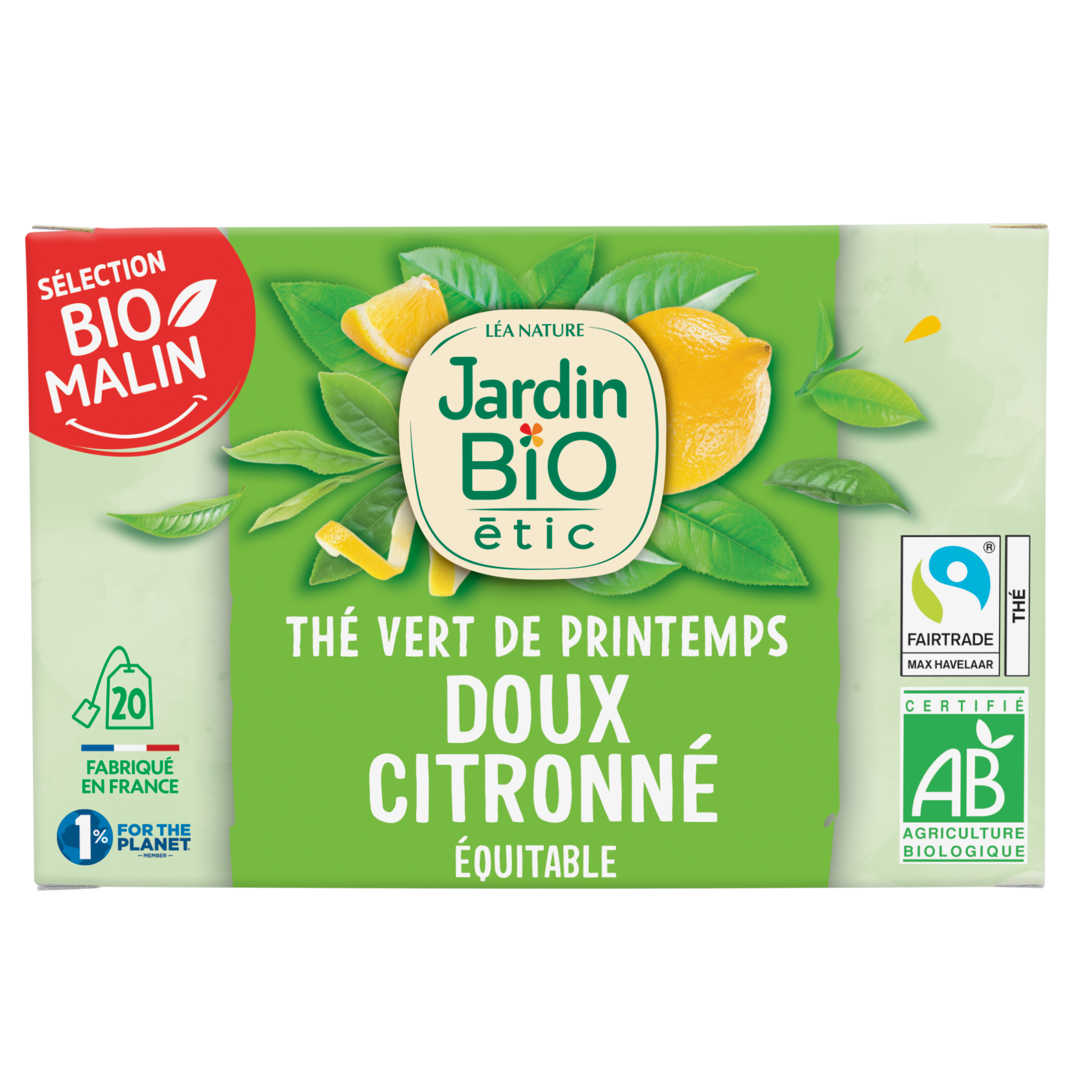 Thé vert de printemps doux citronné - JARDIN BIO