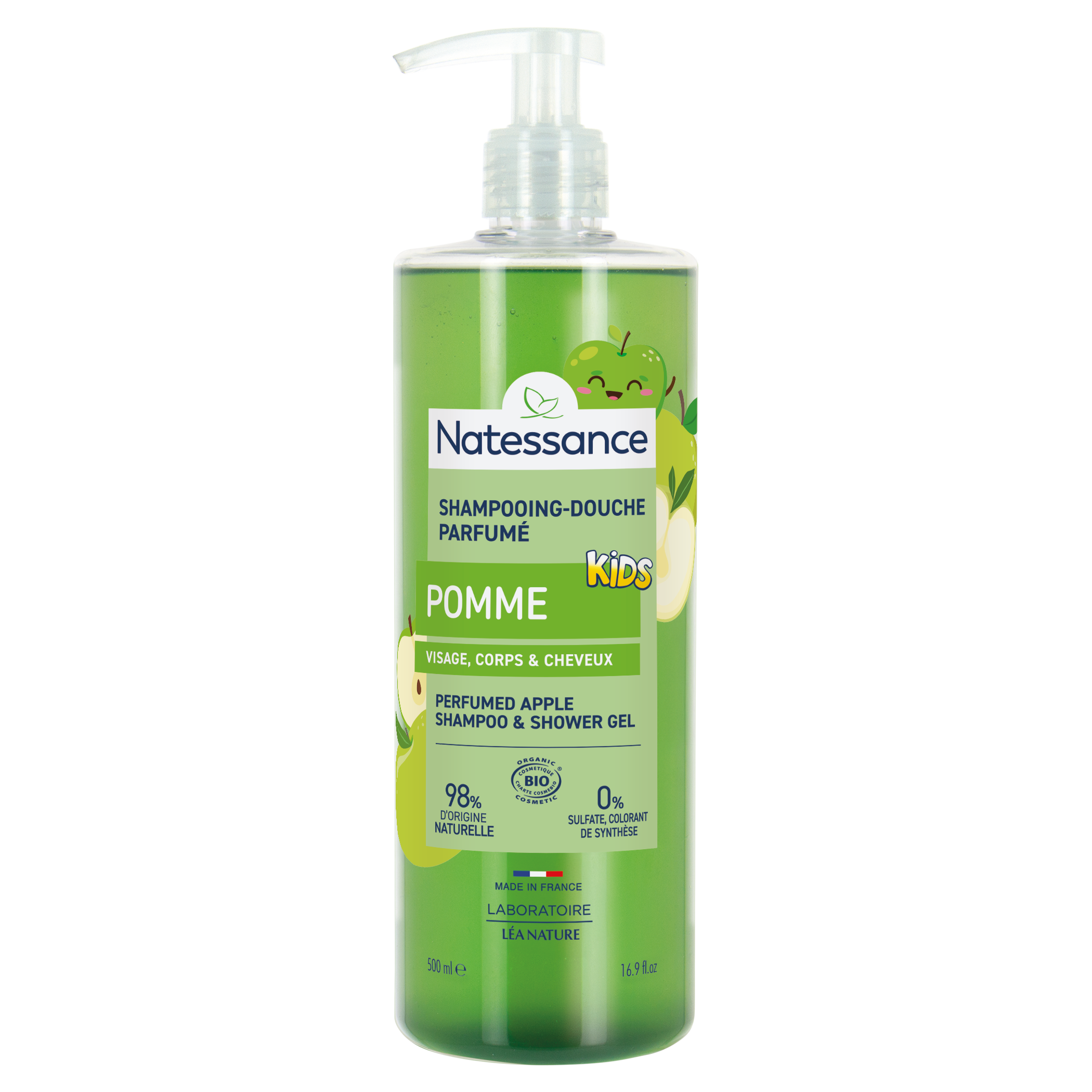 Shampooing-douche bio Kids - Pomme - NATESSANCE
