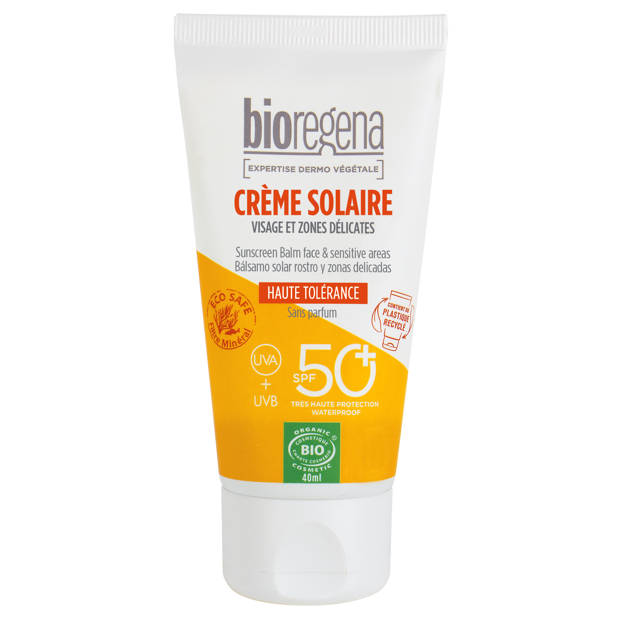 Crème Solaire Visage et Zones Délicates 40ml - BIOREGENA