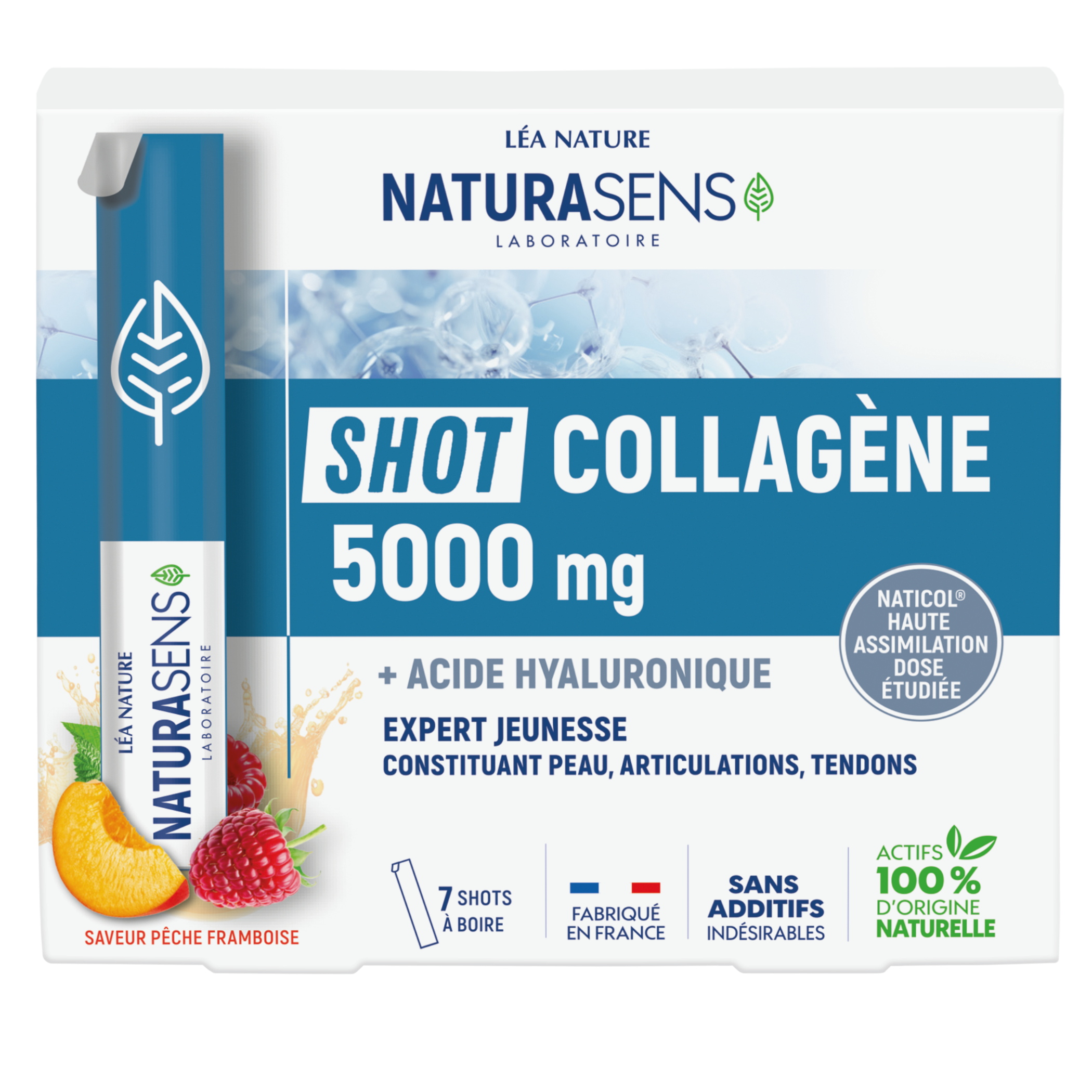 Shot collagène marin 5000 mg + Acide hyaluronique - NATURASENS