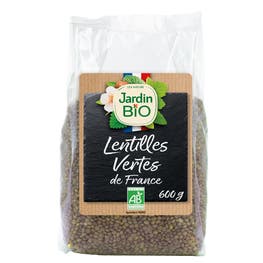 Lentilles vertes 600g - bio - JARDIN BIO