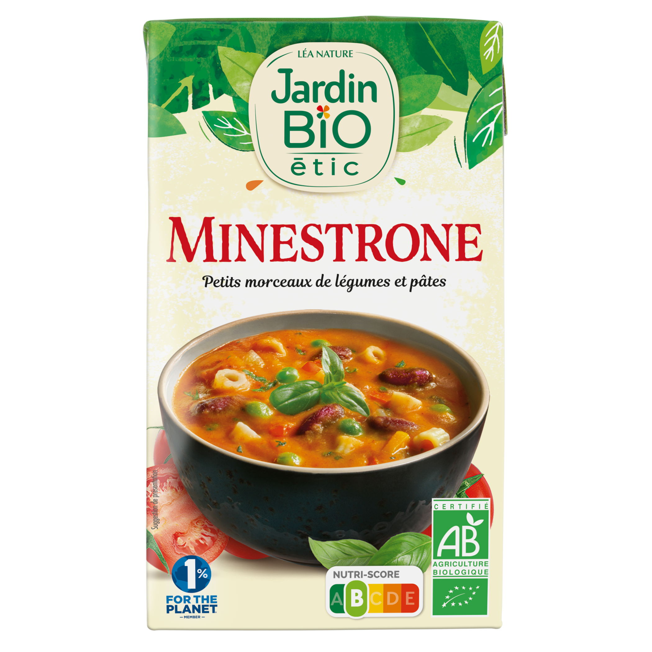 Minestrone petits morceaux de légumes et pâtes - JARDIN BIO