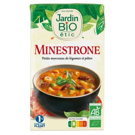 Minestrone petits morceaux de légumes et pâtes - JARDIN BIO
