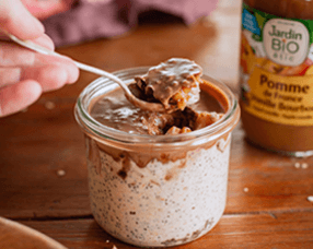 Recette bio de porridge &agrave; la compote de pomme vanille 