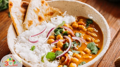 Recette sérénité : curry de pois chiches