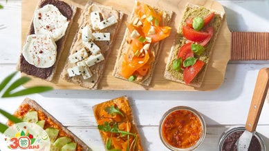 Recette bio de tartines craquantes apéro - convivialité