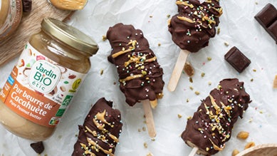 Recette bio de glaces bananes fa&ccedil;on snikers