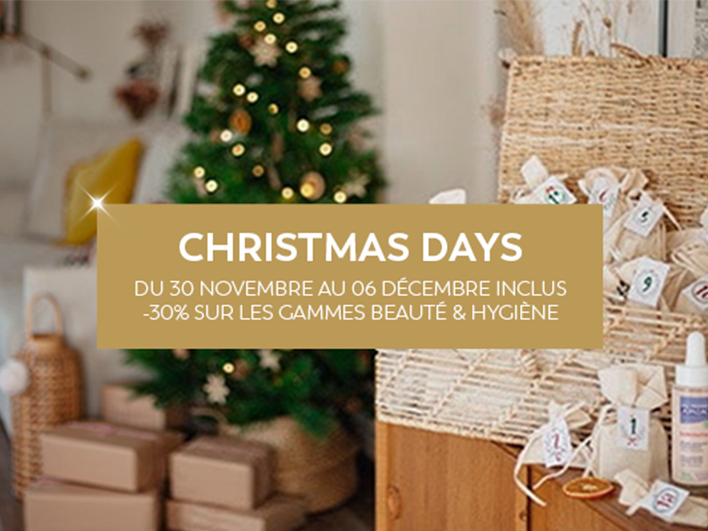 CHRISTMAS DAYS : -30% sur les produits Beaut&eacute;&Hygi&egrave;ne