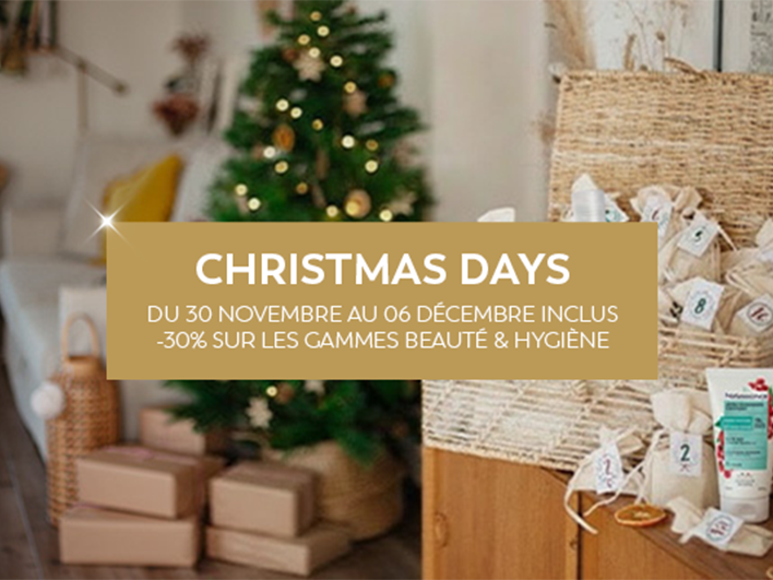 CHRISTMAS DAYS : -30% sur les produits Beaut&eacute;&Hygi&egrave;ne