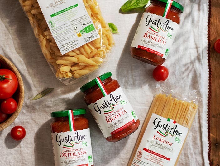 Gusti amo Bio produits d'épicerie italienne bio