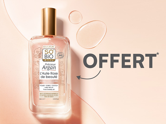 Votre huile rose de beauté offerte dès 65€ d'achat Votre huile rose de beauté offerte dès 65€ d'achat