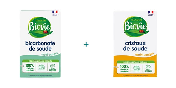 Bicarbonate de soude et cristaux