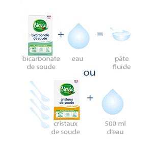 Bicarbonate de soude et cristaux