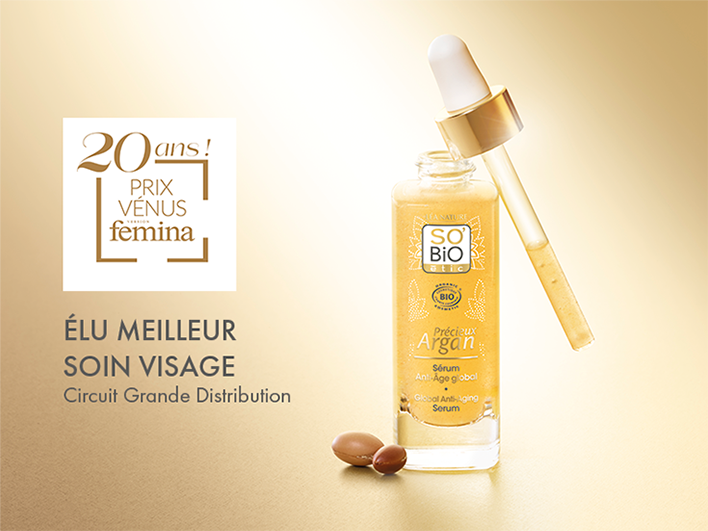 PRIX VÉNUS VERSION FEMINA 2025 : Le sérum anti-âge Précieux Argan couronné pour cette 20e édition !