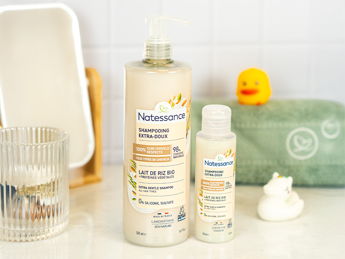 Nouveau : shampooing extra-doux au lait de riz bio Natessance